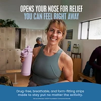 Breathe Right grandes bandelettes nasales Beige | Soulage instantanément la congestion nasale | Sans Médicament 30 Grandes Bandelettes Beiges