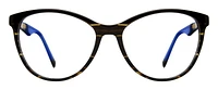 Christian Siriano Womens Prescription Eyeglasses, Mckayla, Tortoise Blue, 55-15-140