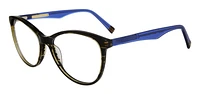 Christian Siriano Womens Prescription Eyeglasses, Mckayla, Tortoise Blue, 55-15-140