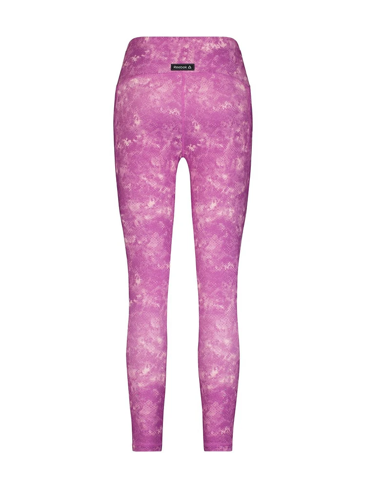 Reebok Women’s ‘Sprinter’ High-Rise 25” Inseam 7/8 Printed Leggings with Pockets