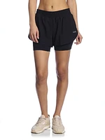 Reebok Women’s ‘Sprinter’ 2-in-1 High Performance Shorts with Compression