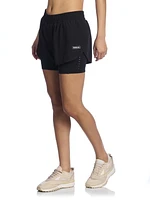 Reebok Women’s ‘Sprinter’ 2-in-1 High Performance Shorts with Compression