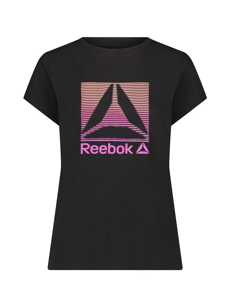 Reebok Women’s ‘Gradient Lines Delta’ Short Sleeve Graphic Tee