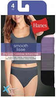 Hanes Women's Hi-Cut 4 Pack, Sizes Small - 2X Large