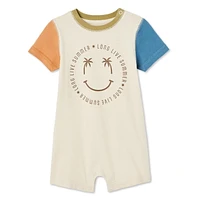 George Baby Boys' Short Sleeve Romper, Sizes 0-24 months