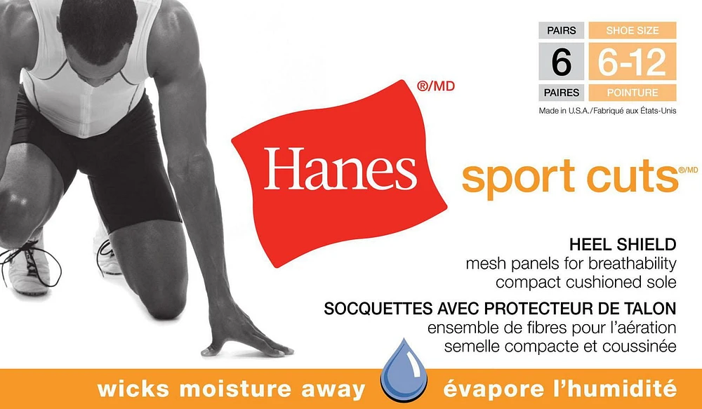 Hanes X-Temp P6 Extended Sport Cut Socks