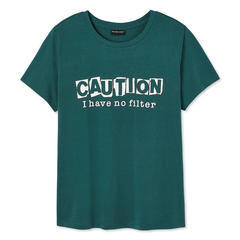 The Pink Closet Women's Plus Crew Neckline Tee