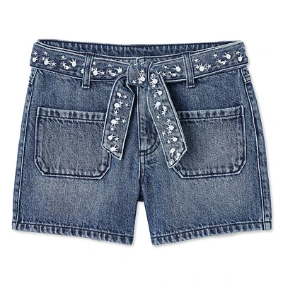 Short en denim avec ceinture George pour filles Tailles 4-16