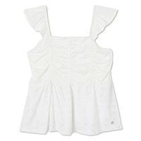 Justice Girls' Babydoll Eyelet Top