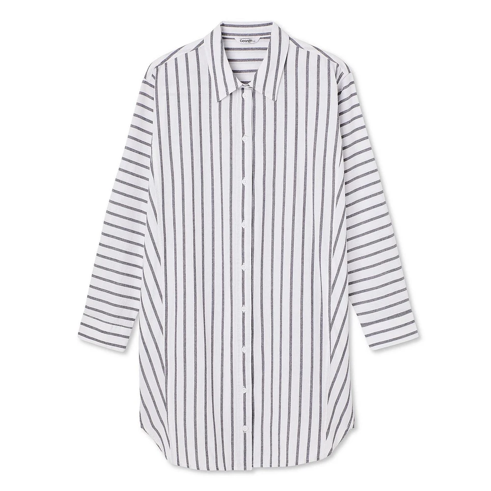 George Women's Button-Front Shirt Dress, Sizes XS-XXL