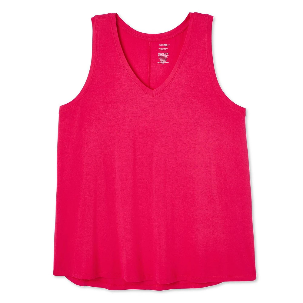 George Women's Plus V-Neckline Swing Tank