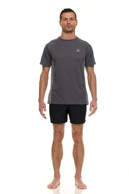 le rash guard à manches courtes chiné Laguna pour hommes