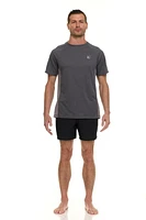 le rash guard à manches courtes chiné Laguna pour hommes