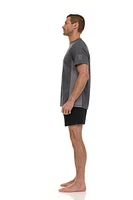 le rash guard à manches courtes chiné Laguna pour hommes
