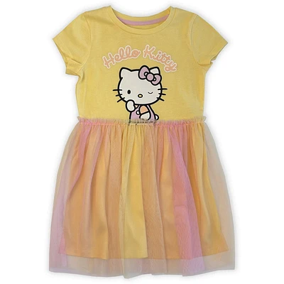 Hello Kitty Robe manches courtes tutu pour filles.
