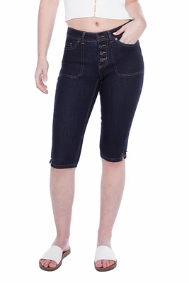 Jeaniologie ™ Ladies Mid Rise Capri , Size 2-16