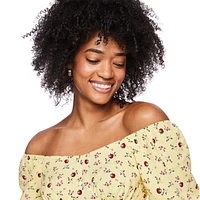 Haut corset à manches bouffantes No Boundaries pour femmes Tailles TP–TTG