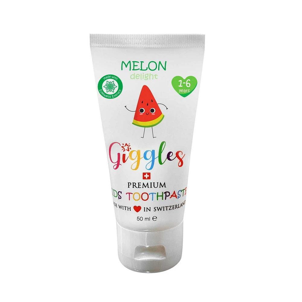Dentifrice Giggles Premium Kids, Melon Delight, 1-6 ans