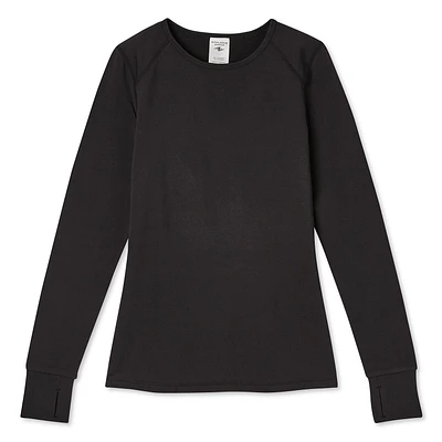 T-shirt isotherme mi-épais avec encolure ras du cou Athletic Works pour femmes