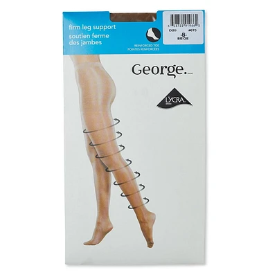 Bas-culotte avec soutien ferme des jambes George pour femmes Tailles B-D