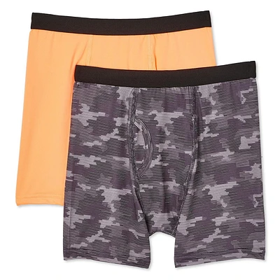 Lot de 2 caleçons boxeurs performance Athletic Works pour garçons Tailles P-TG