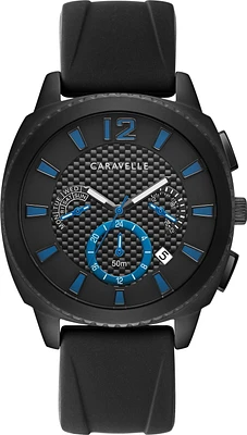 Montre Caravelle noire pour hommes