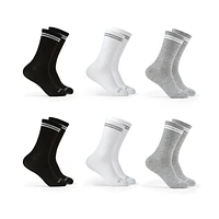 Fruit of the Loom All Day Comfort Crew Socks for Girls, 2x1 Ribbed Leg