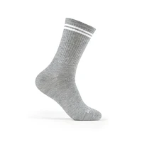 Fruit of the Loom All Day Comfort Crew Socks for Girls, 2x1 Ribbed Leg