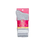 Fruit of the Loom All Day Comfort Crew Socks for Girls, 2x1 Ribbed Leg