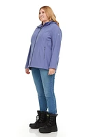 Swiss Tech Women's Plus Hooded Softshell Jacket