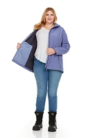 Swiss Tech Women's Plus Hooded Softshell Jacket