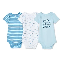 George Baby Boys' Bodysuit 3-Pack, Sizes 0-12 months