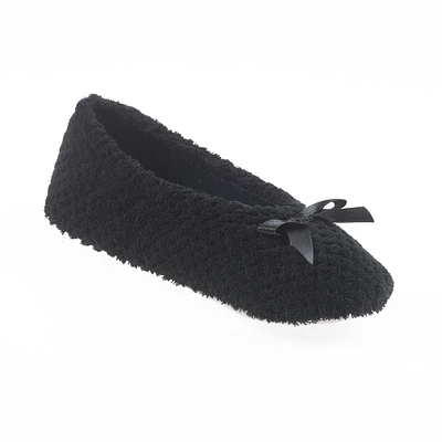 Pantoufles ballerines Poppy en microéponge texturé pour femmes ISOspa par isotoner®