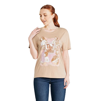 T-shirt à imprimé graphique coupe garçonne The Who pour femmes
