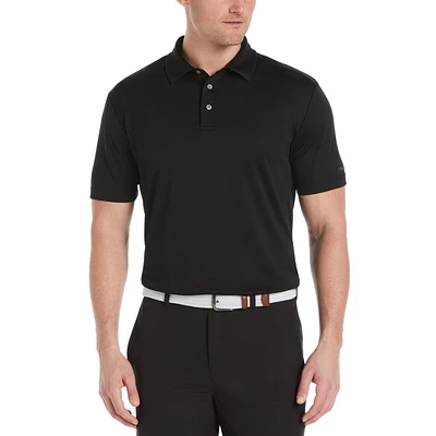 PGA TOUR Course Essentials Men's Easy Care Solid Golf Polo Shirt, PGAT