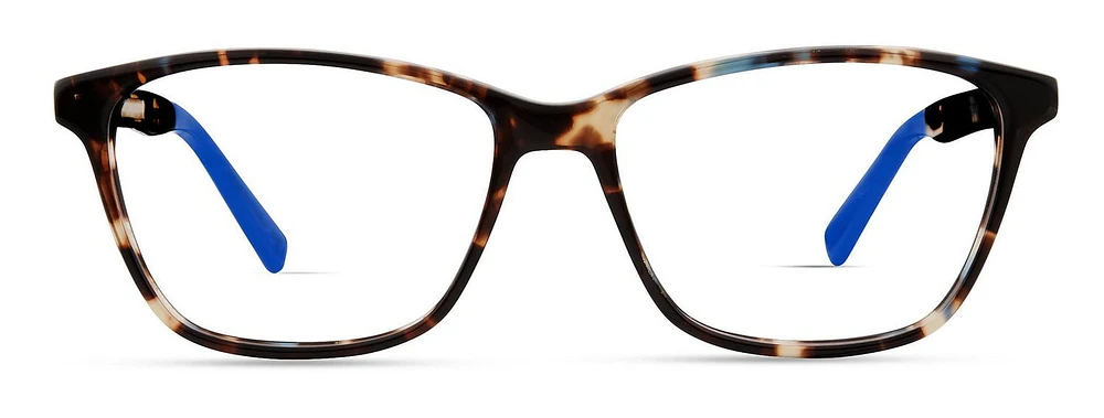 Christian Siriano Womens Prescription Eyeglasses, Mckayla, Tortoise Blue, 55-15-140