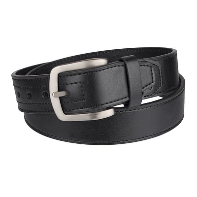 Ceinture noire en cuir industriel renforcé Genuine Dickies pour hommes de 38 mm