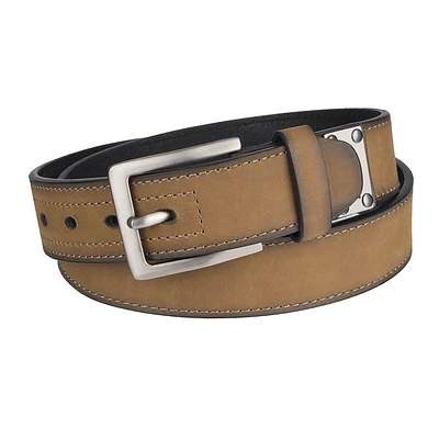 Ceinture brune Genuine Dickies pour hommes en cuir industriel renforcé