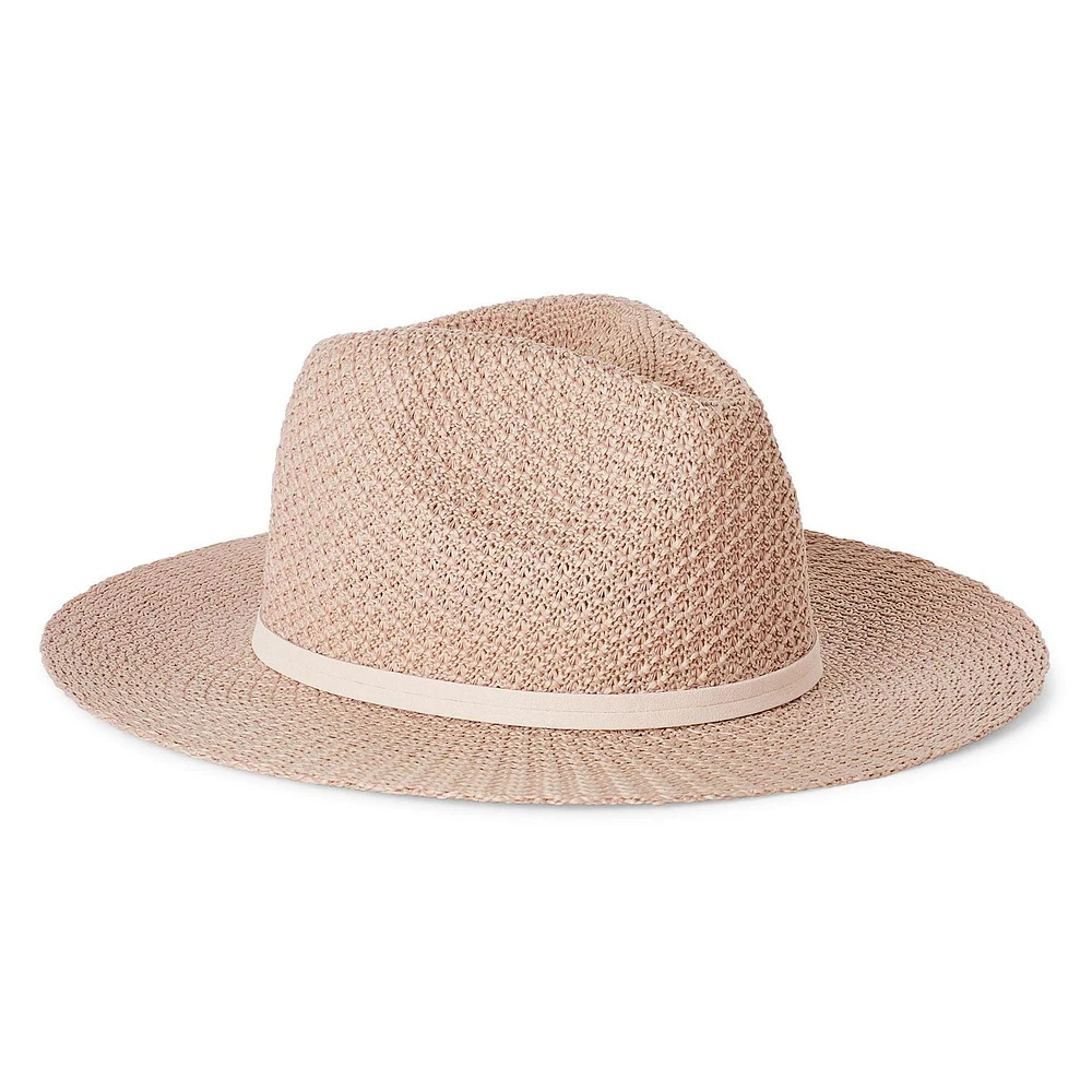Time and Tru Women's Straw Panama Hat