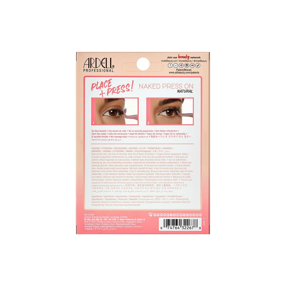 Ardell - Naked Press On Pre-Glued Underlash Extensions Kit - Naturel Naked Press - Naturel