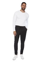Jeaniologie ™ Pantalon de jogging avec taille et poignets côtelés pour hommes noir Taille 28 - 38