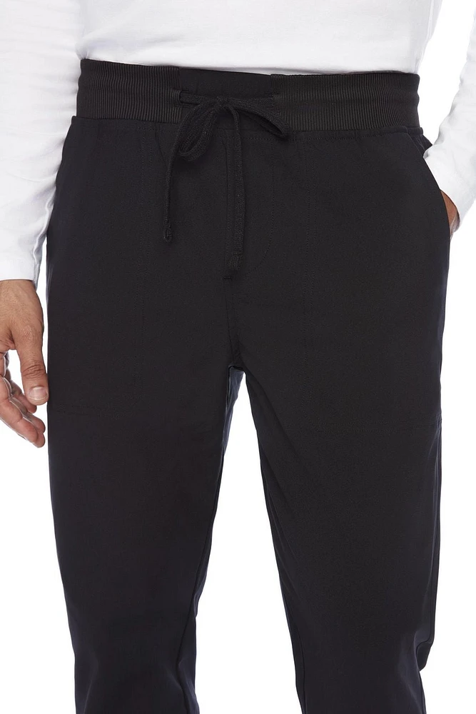 Jeaniologie ™ Pantalon de jogging avec taille et poignets côtelés pour hommes noir Taille 28 - 38