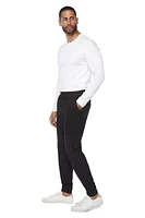 Jeaniologie ™ Pantalon de jogging avec taille et poignets côtelés pour hommes noir Taille 28 - 38