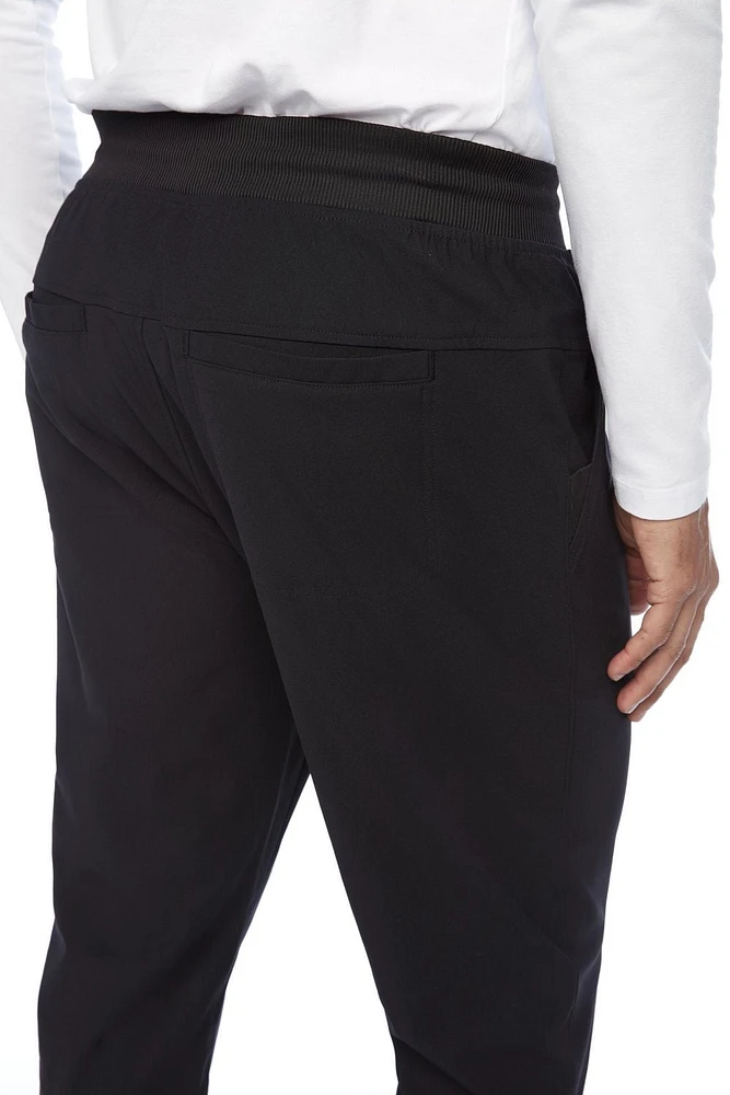 Jeaniologie ™ Pantalon de jogging avec taille et poignets côtelés pour hommes noir Taille 28 - 38
