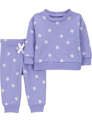 Carter's Child of Mine Baby Girls' Long Sleeve Daisy 2-Piece Set