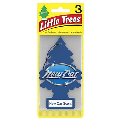 LITTLE TREES air freshener New Car Scent 3-Pack, 3 Pack