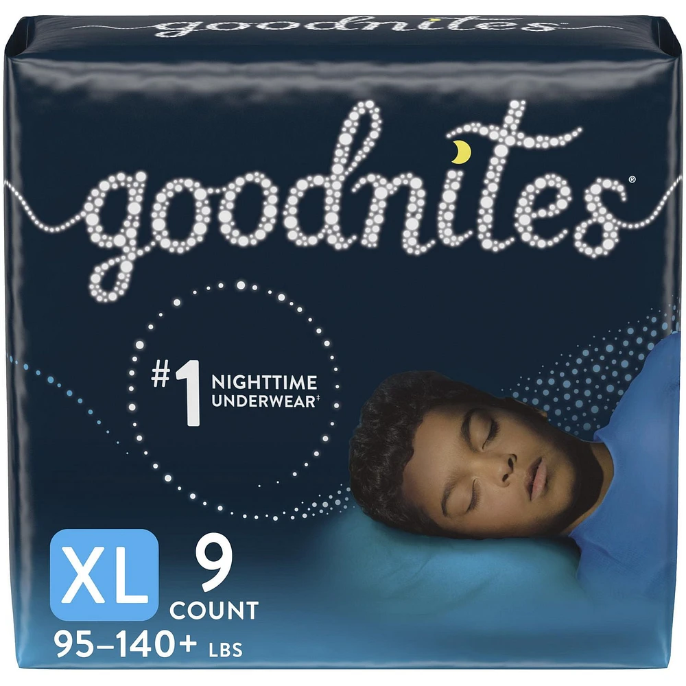 Sous-vêtements Goodnites contre l’énurésie nocturne pour garçons, Emballage Jumbo