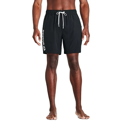 Reebok Men's Solid Logo 7 Inch Boardshort