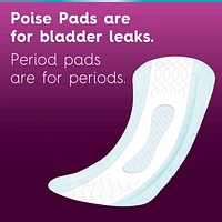 Poise Ultra Thin Incontinence Pads, Maximum Absorbency, Long Length, Bladder Control Pads, 11 Count