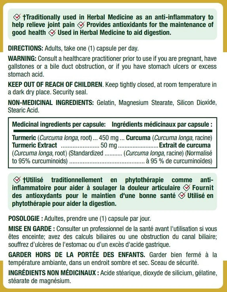 Nature's Bounty Curcumine du Curcuma
